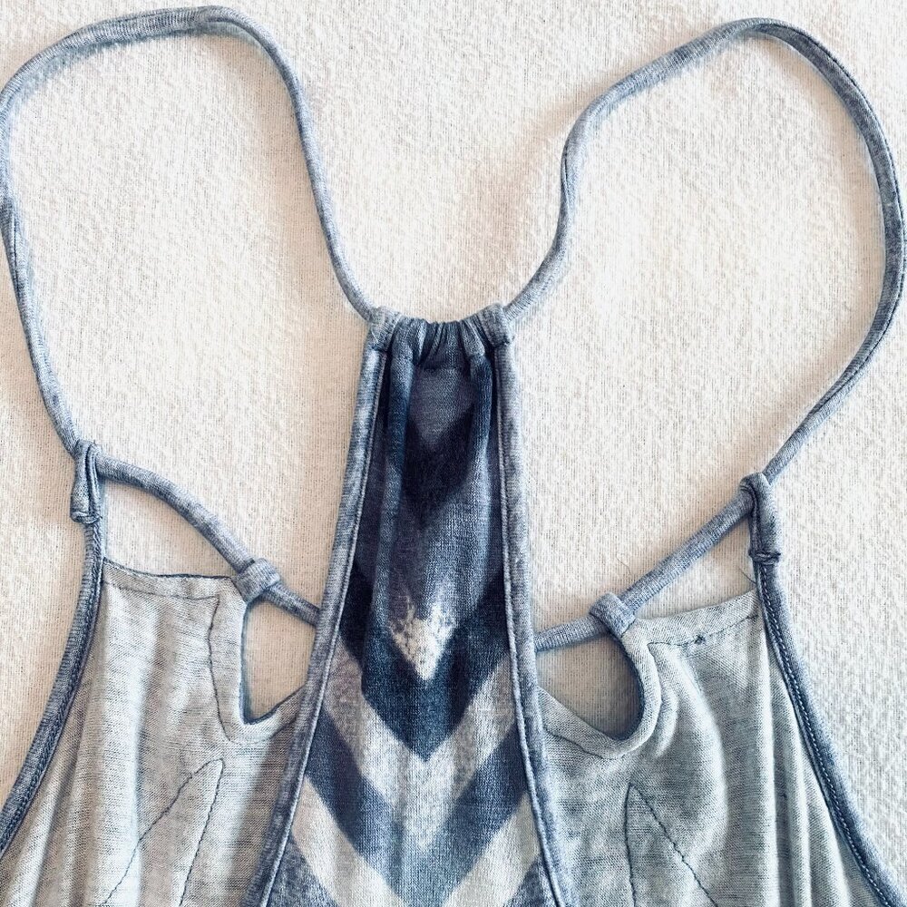 Free People top Women's Small blue spaghetti straps boho festival weekend casual - Picture 8 of 13